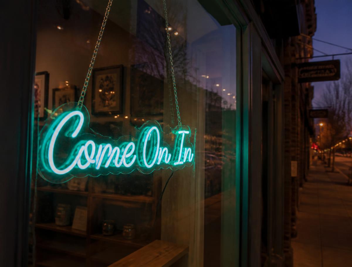 Neon Window Sign